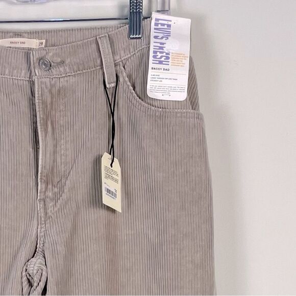 Levi's Fresh Baggy Dad Corduroy Pants size 29 NEW Mid Rise Straight Leg Slouchy - Picture 7 of 13